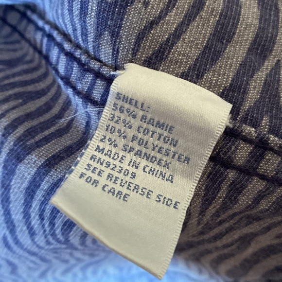 Diane Gilman - DG2 Reversible Purple Striped Denim Jacket - Picture 4 of 4